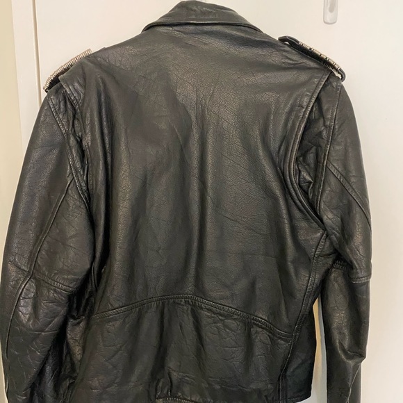 Men’s leather motorcycle jacket vintage 80’s - Picture 2 of 6